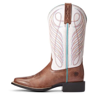 Ariat Round Up Kahverengi / Pembe Western Csizma Bayan (32043-336)